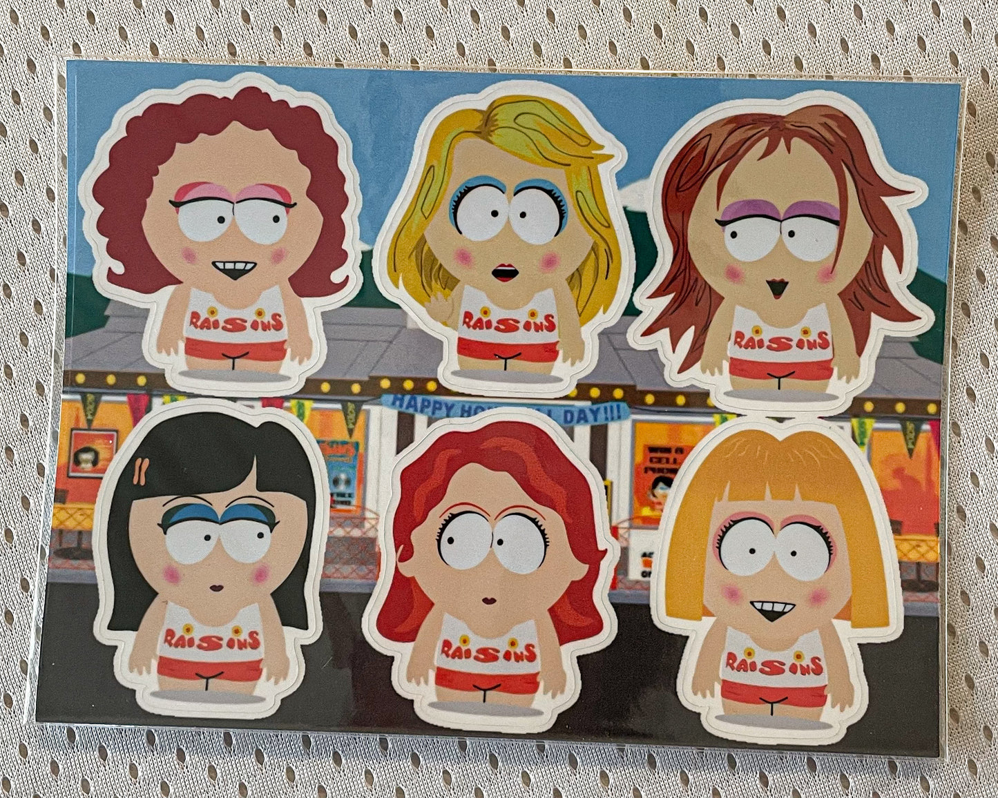 Raisins Girls | South Park Sticker Sheet