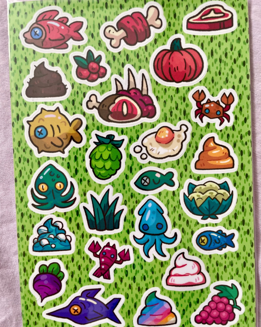 Food Collection | Cult of the Lamb Sticker Sheet