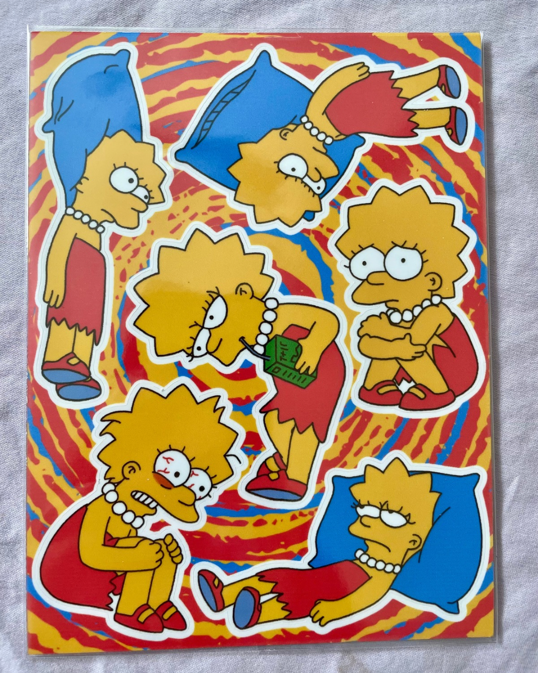 Anxiety Spiral | The Simpsons Sticker Sheet