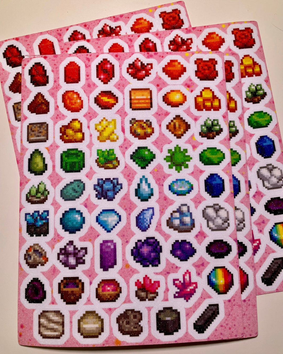 Gem and Mineral Collection | Stardew Valley Sticker Sheet