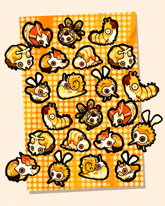Cozy Grove Legendary Spring Critters Sticker Sheet – Cute Vinyl Stickers - spooky creepy cute bugs - Perfect for Planners Journals & Gifts