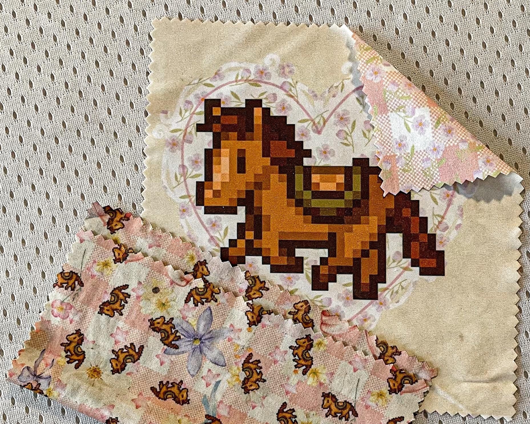 Stardew Valley Horse Microfiber Cloth Set | 2 Double-Sided 5.5" Cloths for Glasses, Screens & Cozy Cleanup