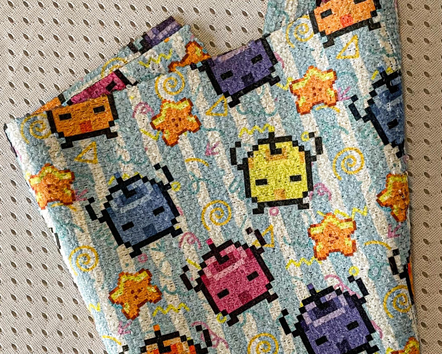 Summer Splash Junimo Microfiber Cloth Set | Starfruit & Sunshine for Your Cozy Cleanup Set of 4, 12x12