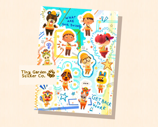 Animal Crossing Workers Stickers: New Horizons Villagers