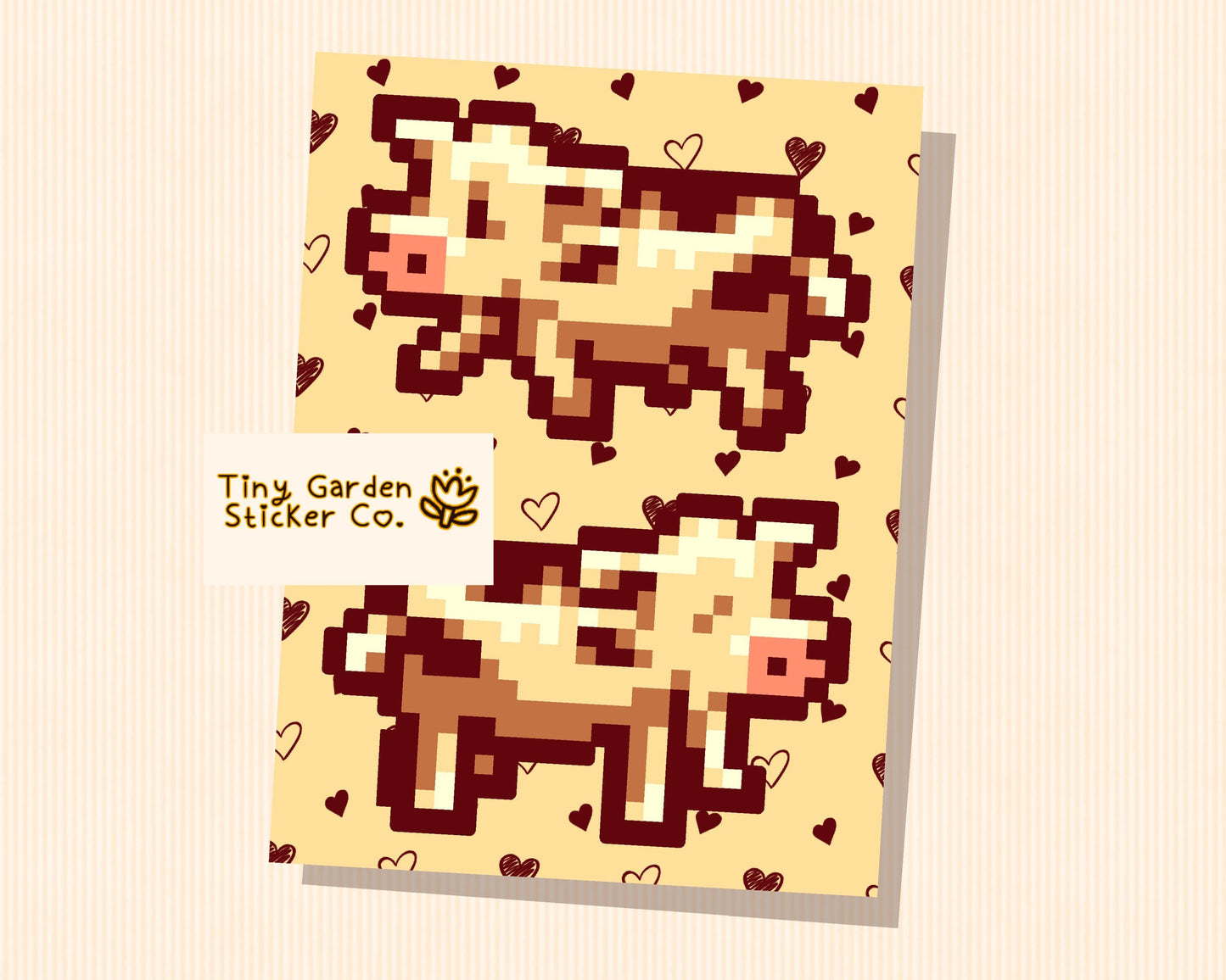 Stardew Cow Sticker Sheet: Cow and Calves
