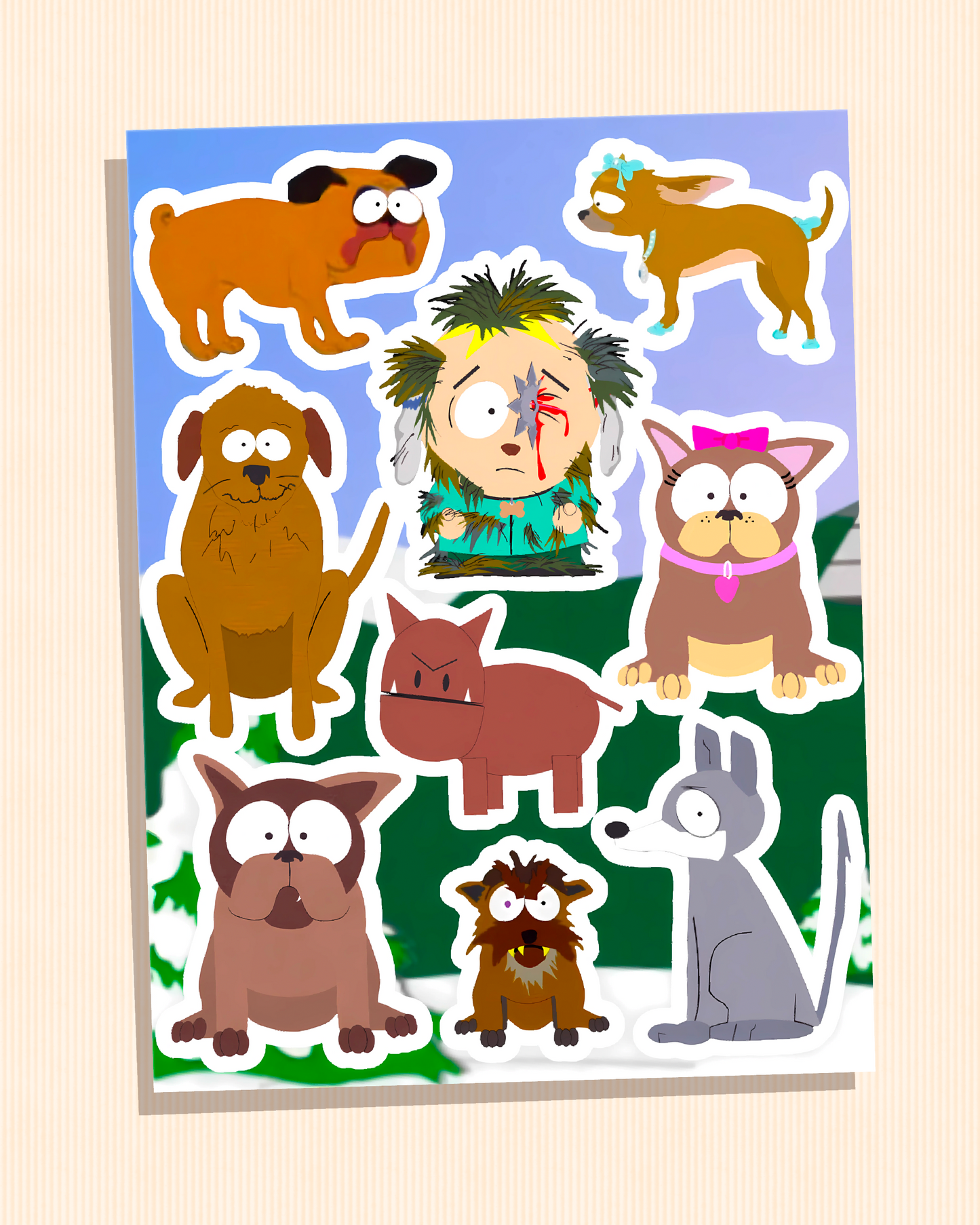 Neighbourhood Dogs | South Park Sticker Sheet