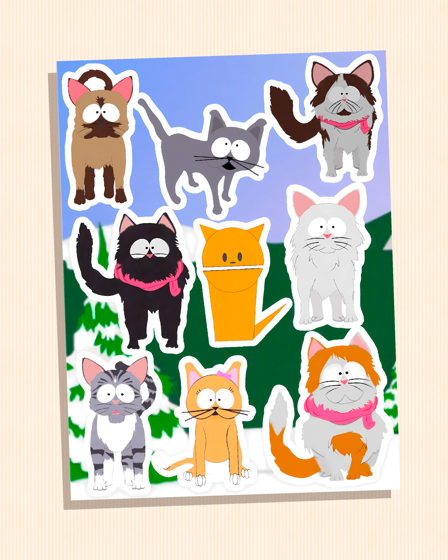 Neighbourhood Cats | South Park Sticker Sheet