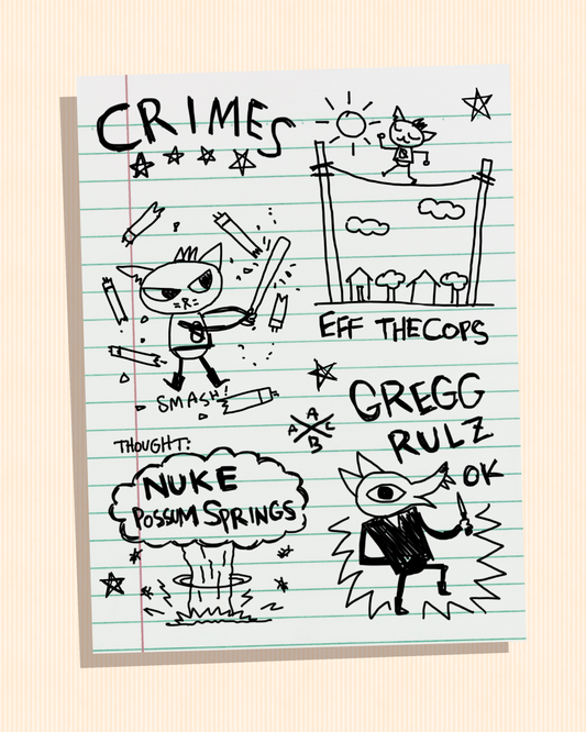 Crimes | Night in the Woods Sticker Sheet