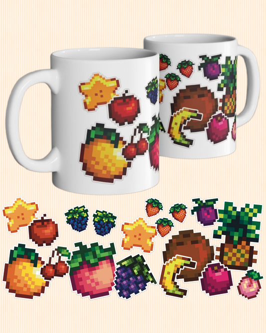 Fruits Basket! Sticker Style Printed Mug