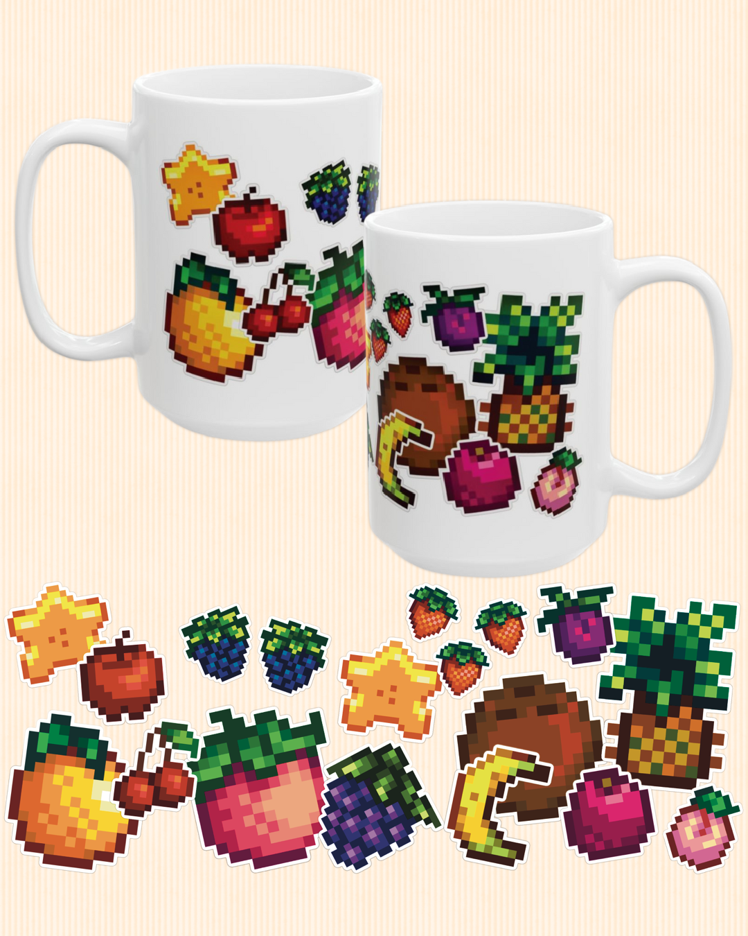 Fruits Basket! Sticker Style Printed Mug