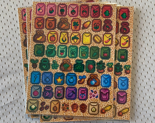 Seed Collection | Stardew Valley Sticker Sheet