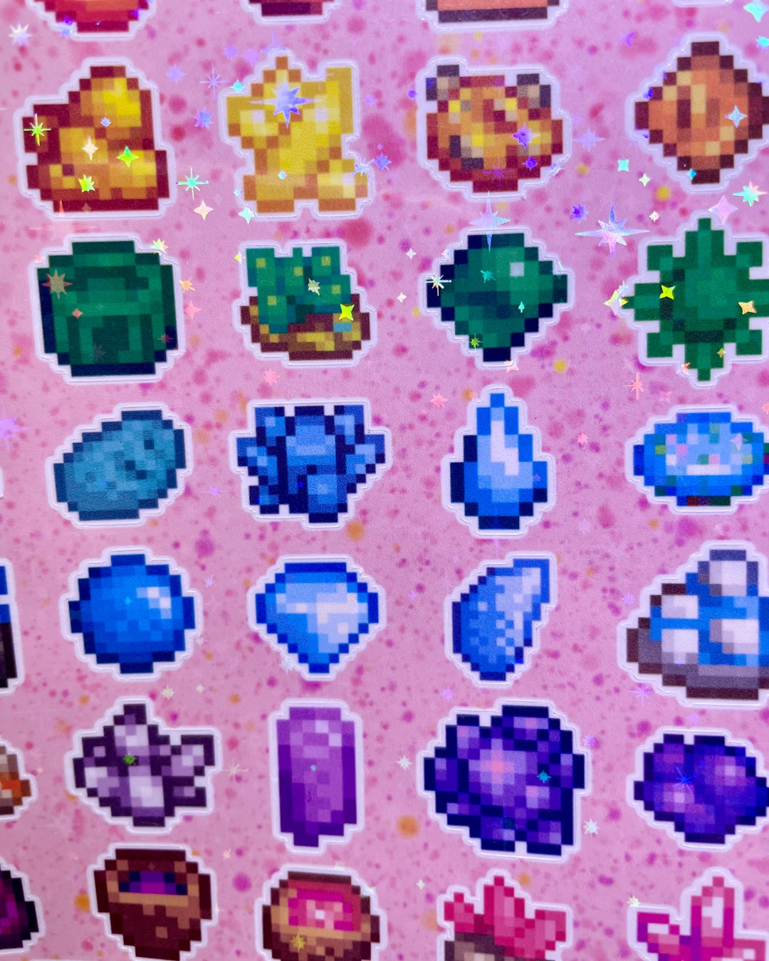 Gem and Mineral Collection | Stardew Valley Sticker Sheet