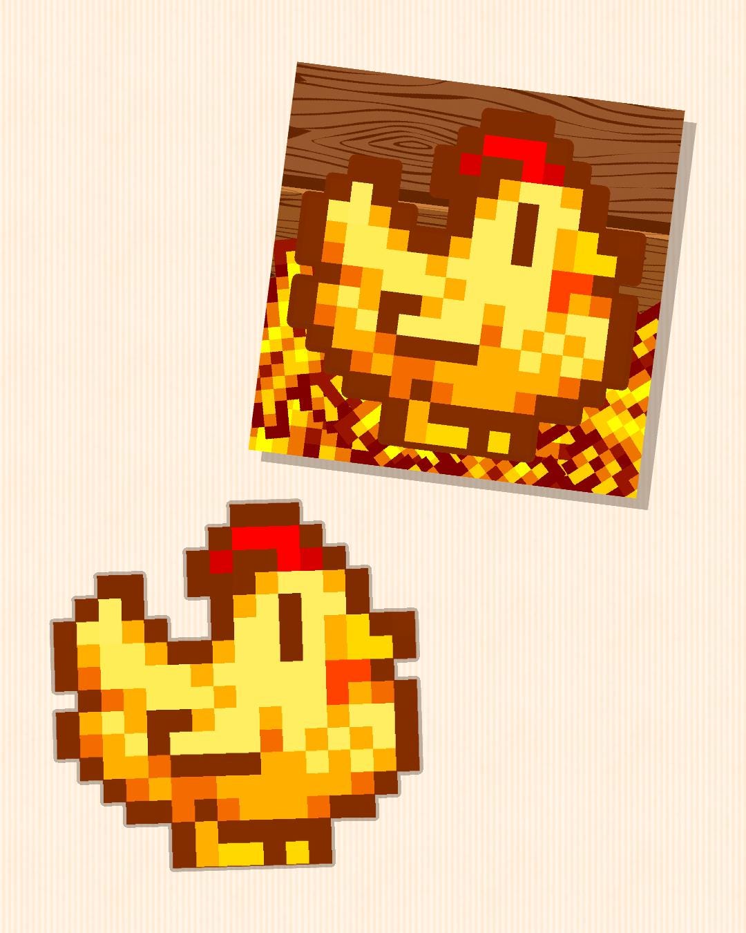 Stardew Valley Chicken Large Size Gold Golden Sticker Big Decal