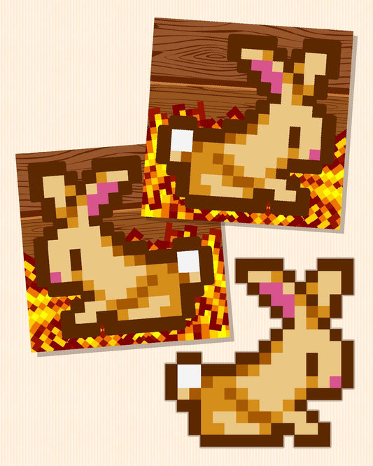 Stardew Valley Rabbit Large Size Sitting Sticker Big Decal