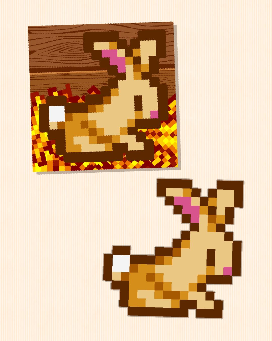 Stardew Valley Rabbit Large Size Sitting Sticker Big Decal