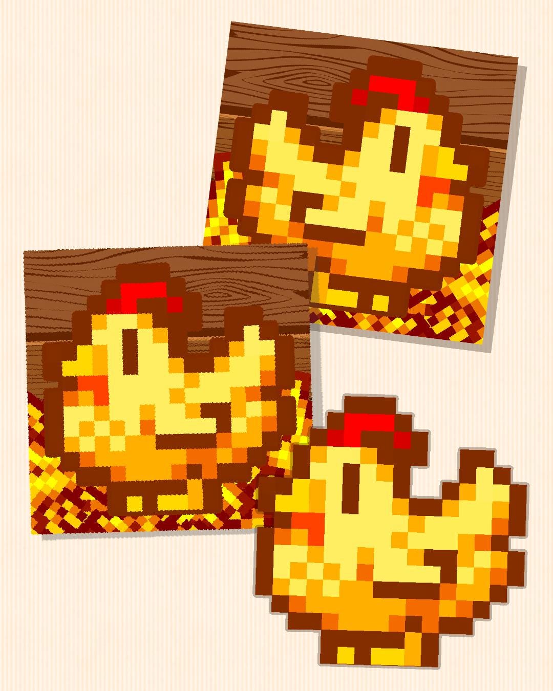 Stardew Valley Chicken Large Size Gold Golden Sticker Big Decal