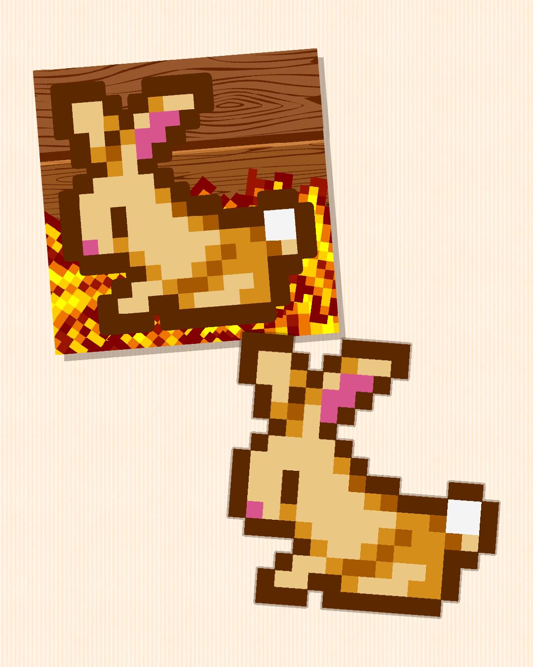 Stardew Valley Rabbit Large Size Sitting Sticker Big Decal