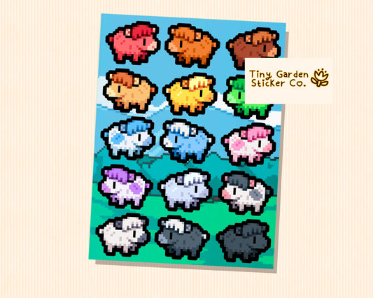 Fields of Mistria – Baby Cow Sticker Sheet | All Cow Variants Included