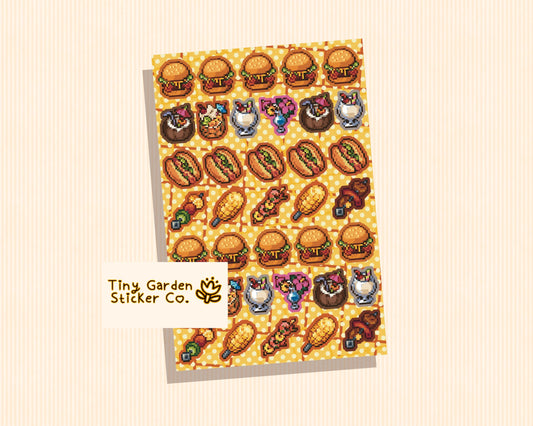 Sun Haven Mini BBQ Sticker Sheet | Mini Stickers perfect for planners and calendars