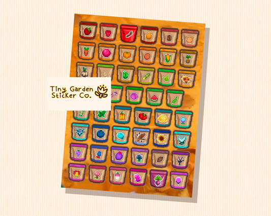 One Lonely Outpost Seeds Sticker Sheet – Cute Unique Stickers for Journals, Planners, and Gifts - Cozy Gaming Decor