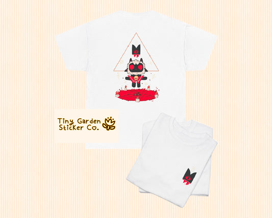 Cult of the Lamb - Blood Ritual Unisex T-Shirt | COTL Inspired Graphic Tee, Occult Back Print, Crown Chest Detail