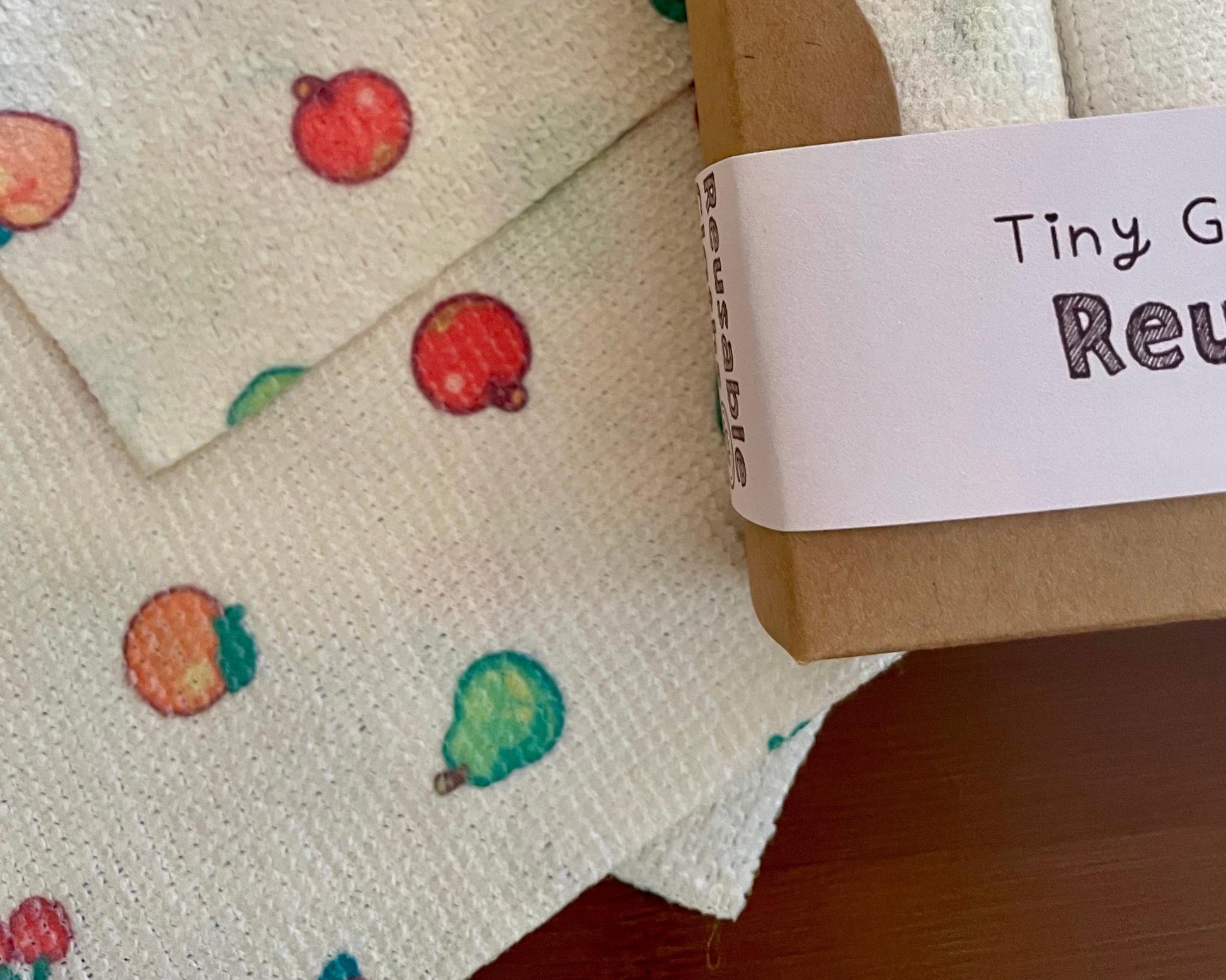 Island Fruits Collection — ACNH Inspired Microfiber Cloth Set | Fruit Fiesta Design, Set of 4, 12x12