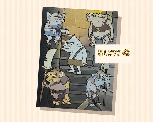 Disenchantment Cartoon - Goons Sticker Sheet | Retro Fantasy Misfits, Dreamland Troublemakers, Medieval Chaos Crew