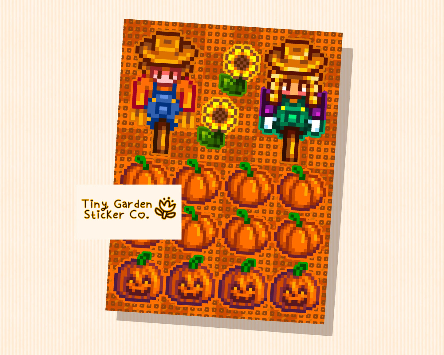 Stardew Valley Pumpkin Patch Sticker Sheet: Autumn Scrapbooking Stickers