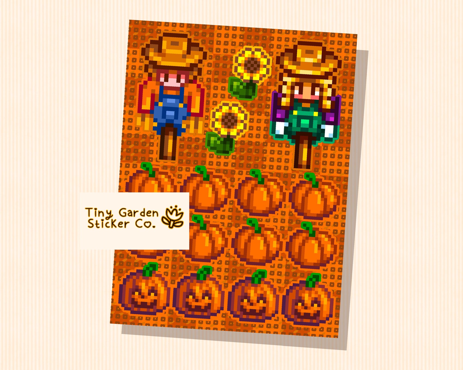 Stardew Valley Pumpkin Patch Sticker Sheet: Autumn Scrapbooking Stickers