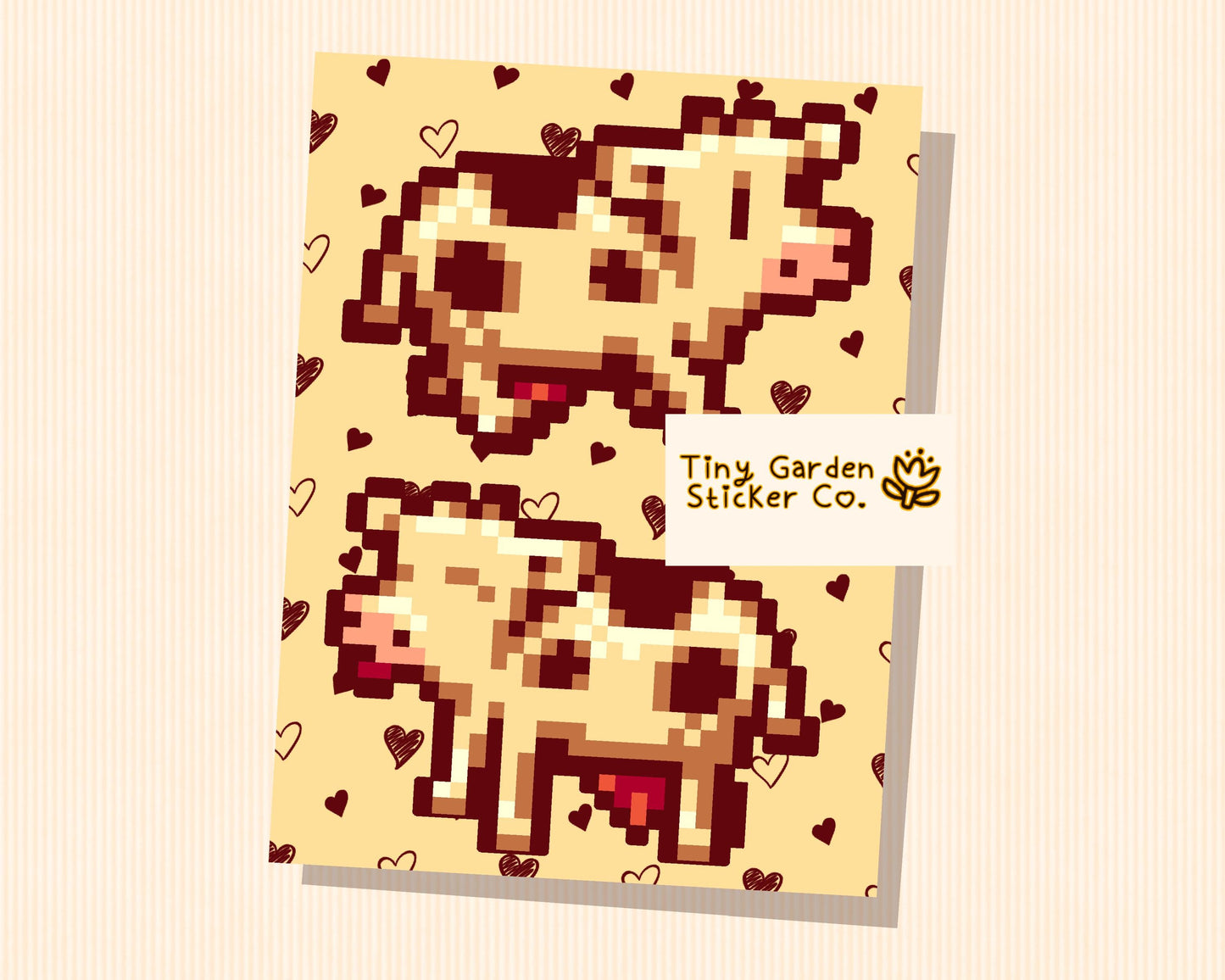 Stardew Cow Sticker Sheet: Cow and Calves
