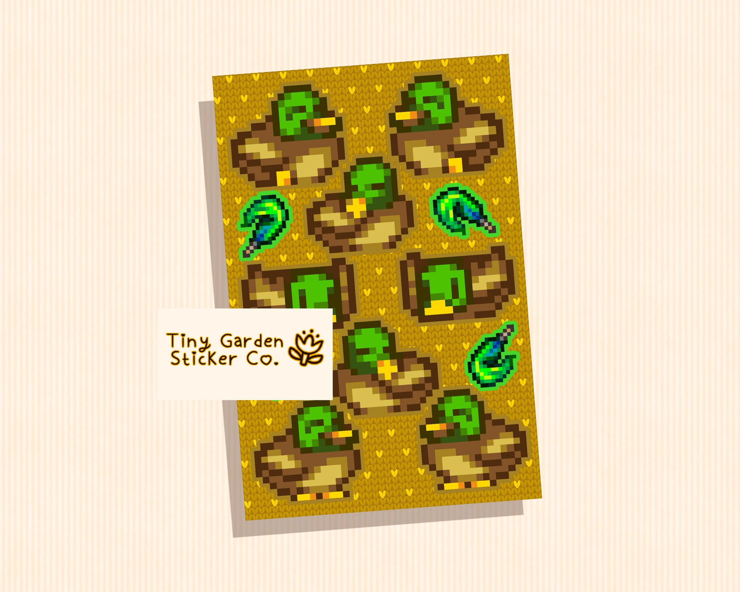 Stardew Valley Ducks Sticker Sheet: SDV Pixel Art Ducky Designs