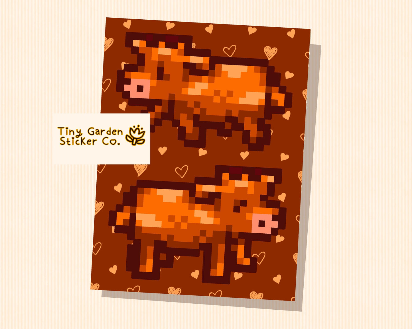 Stardew Cow Sticker Sheet: Cow and Calves
